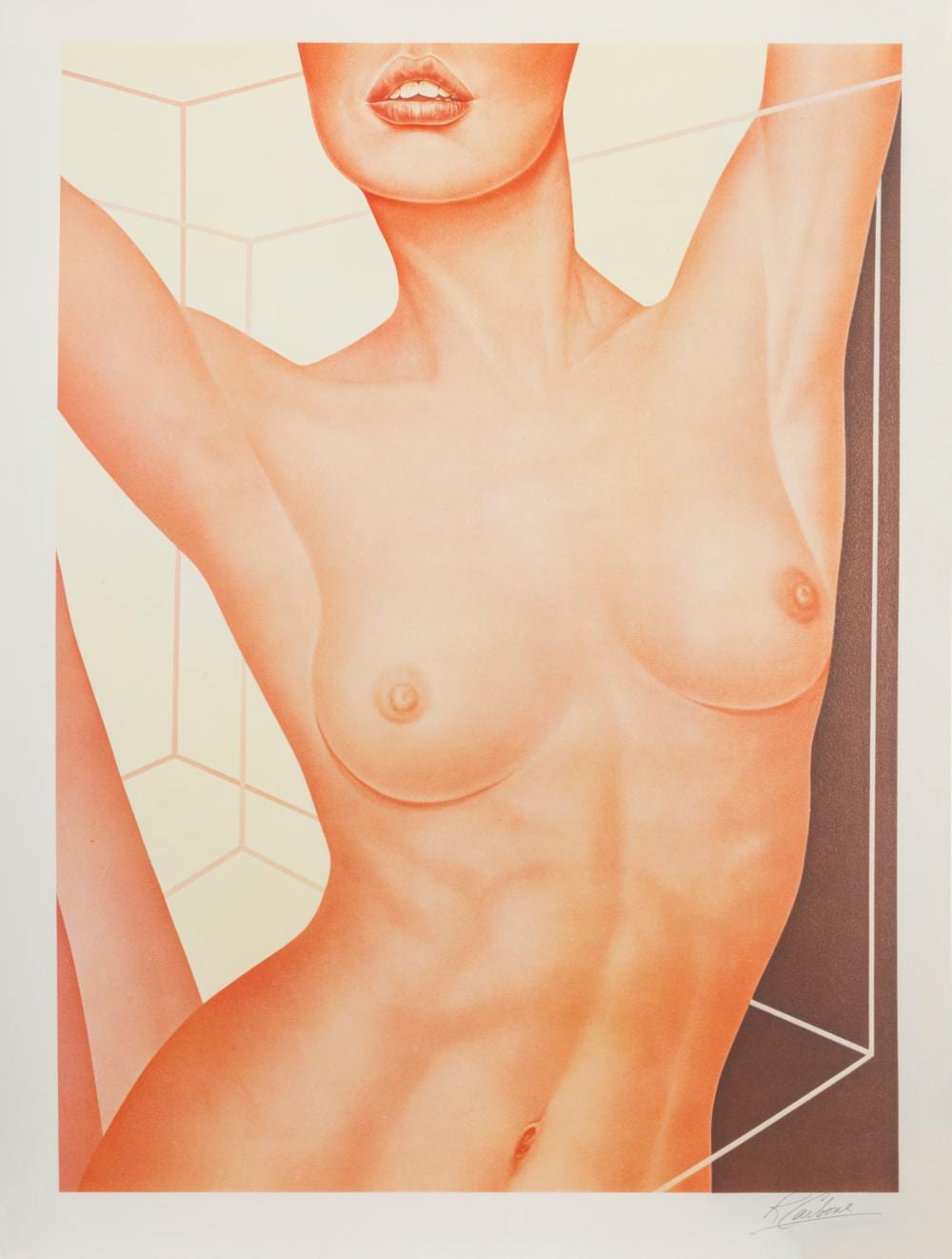 roberto carbone lips in perspective lithograph · RoGallery · 2021-02-18 Roberto Carbone comparable auction result: roberto carbone lips in perspective lithograph