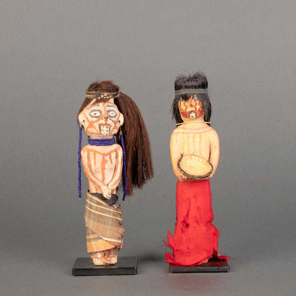 Two Mojave Dolls, ca. 1890-1910 sold by Santa Fe Art Auction, lot 333 — auction record photograph