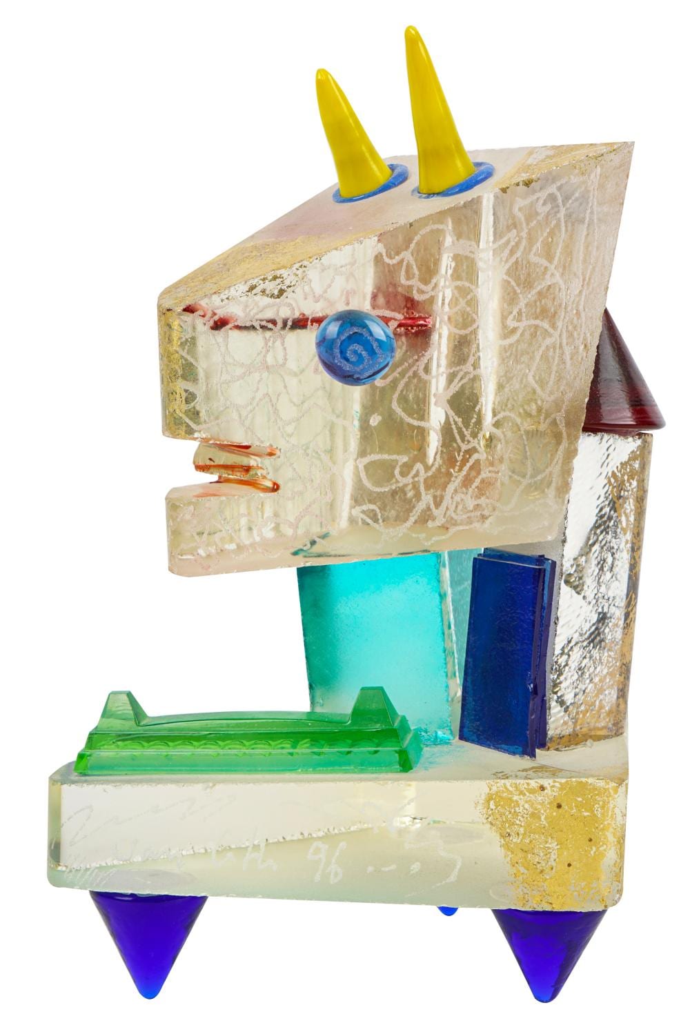 Jean Paul van Lith comparable auction result: jean paul van lith b 1940 glass totem figure