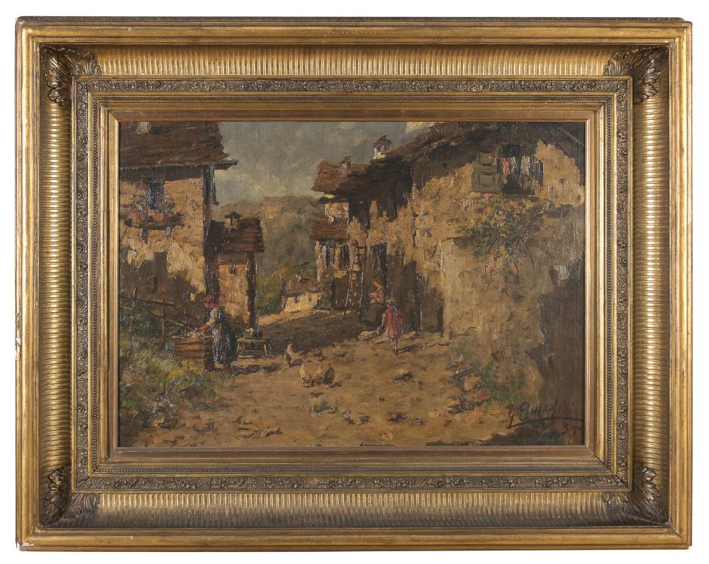 Giuliano Amadori comparable auction result: oil painting of ponte venturina by giuliano amadori