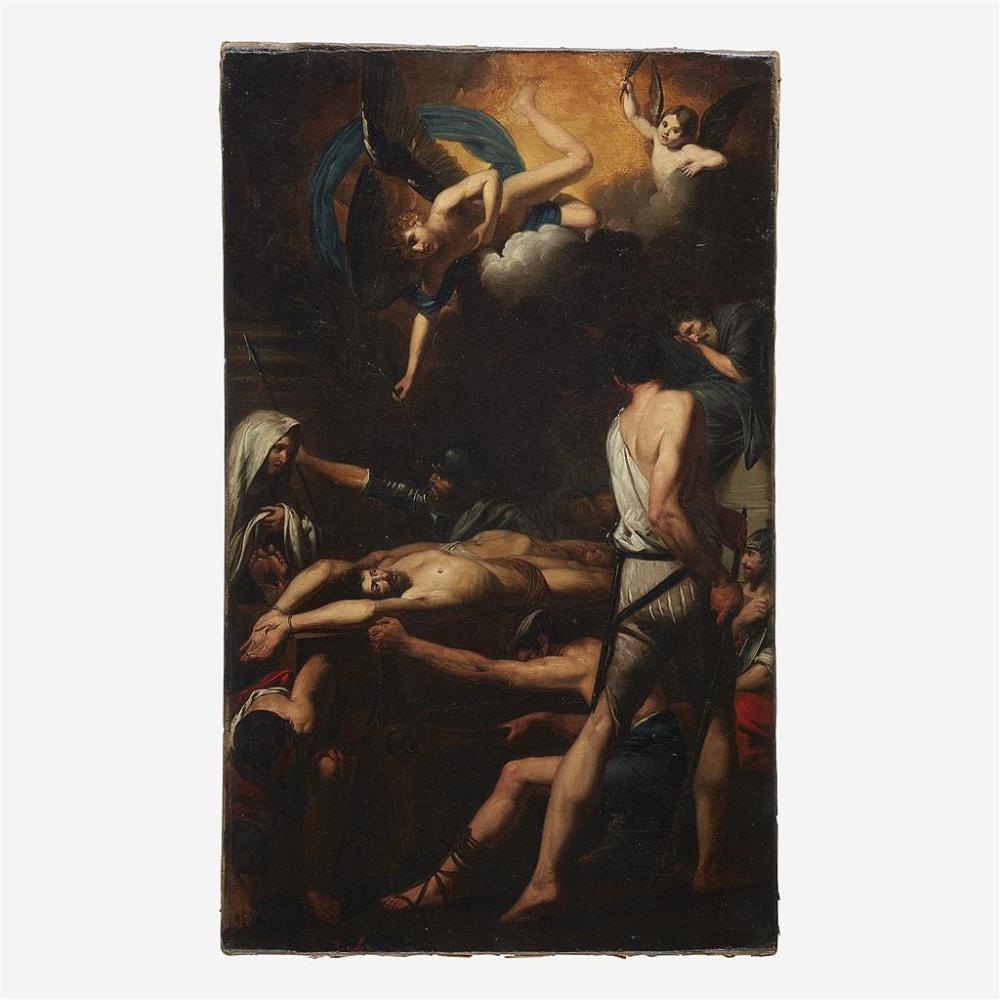 Valentin de Boulogne comparable auction result: valentin de boulogne french 1591 1632 tude pour le martyre de saint proc s et saint martinien