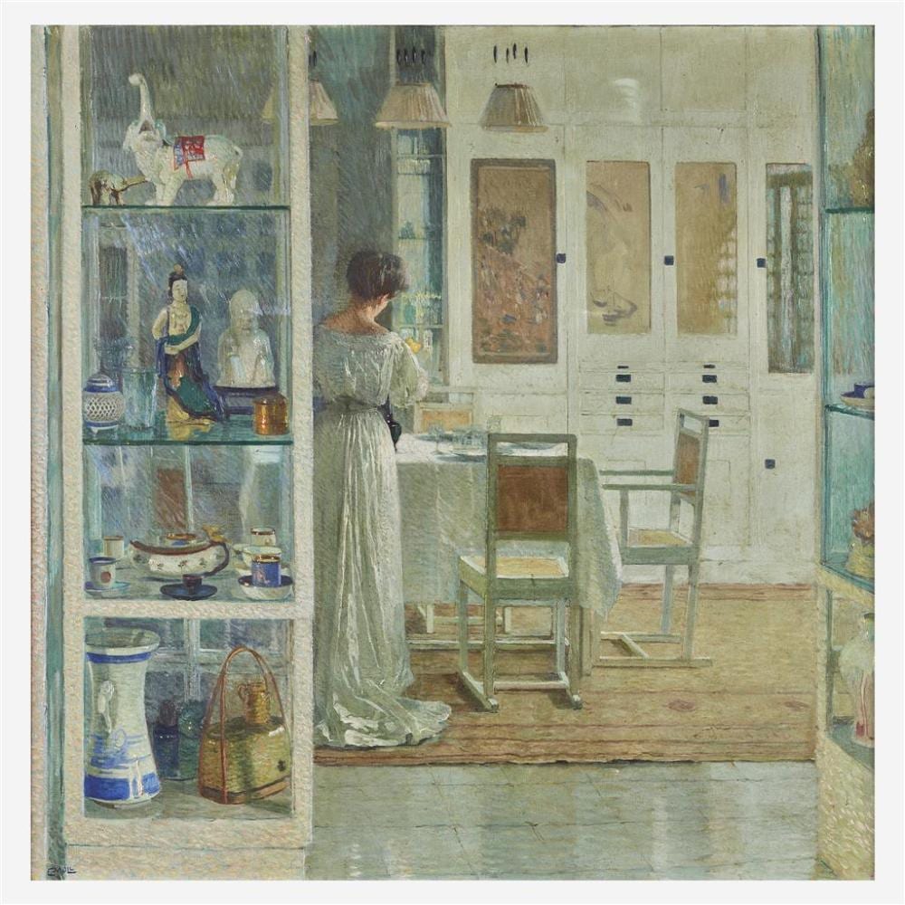 Carl Moll comparable auction result: carl moll austrian 1861 1945 wei es interieur white interior
