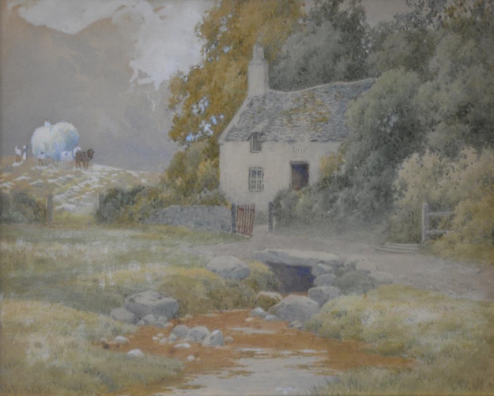 Peter Ghent comparable auction result: peter ghent landscape with cottage