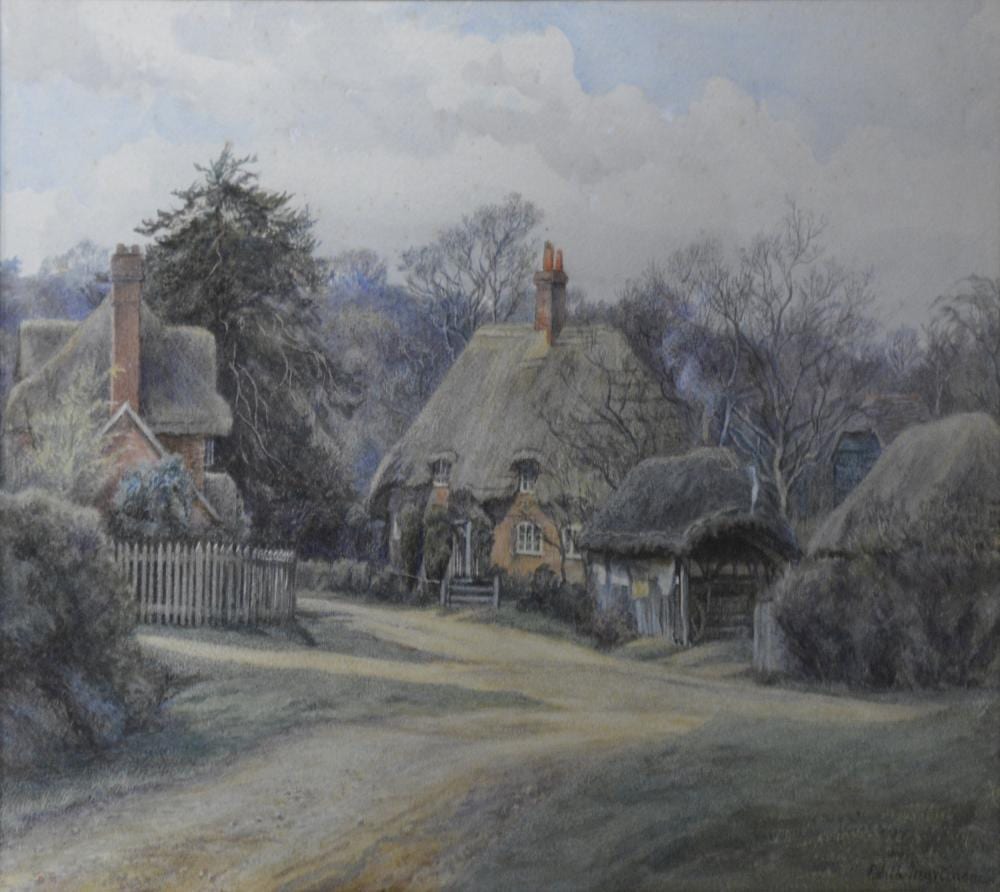 Edith Martineau comparable auction result: edith martineau thatched cottages