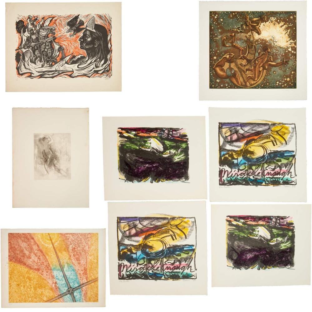 Fernando Rodriguez Casas comparable auction result: 8 signed modernist lithographs and etchings