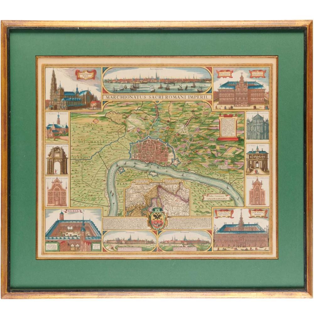Nicolas Visscher comparable auction result: nicolas visscher map of antwerp