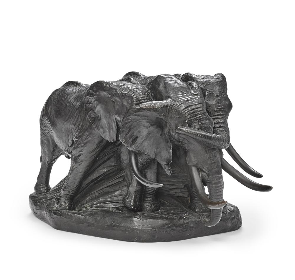 Carl Ethan Akeley comparable auction result: carl ethan akeley 1864 1926 the wounded comrade 12in high modeled in 1913