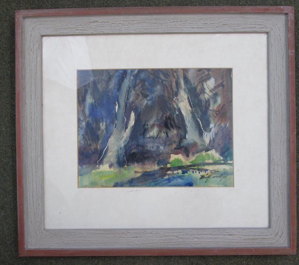 Loran Wilford comparable auction result: loran wilford watercolor