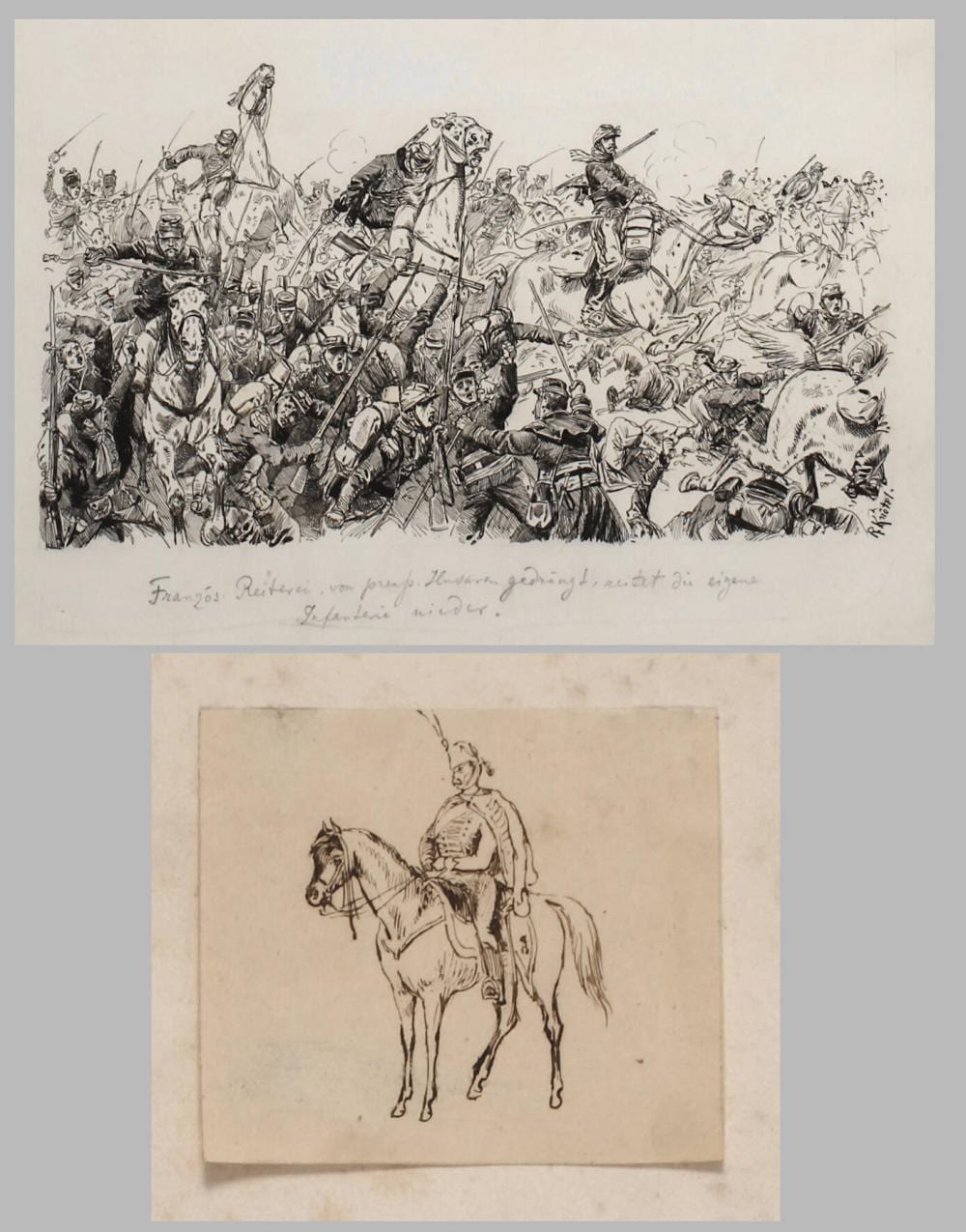 Richard Knötel comparable auction result: richard kn tel zwei zeichnungen