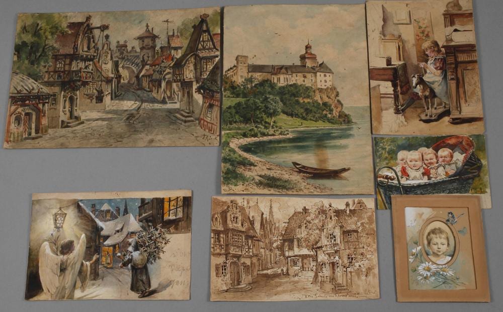 Emil Rieck comparable auction result: emil rieck sammlung aquarelle