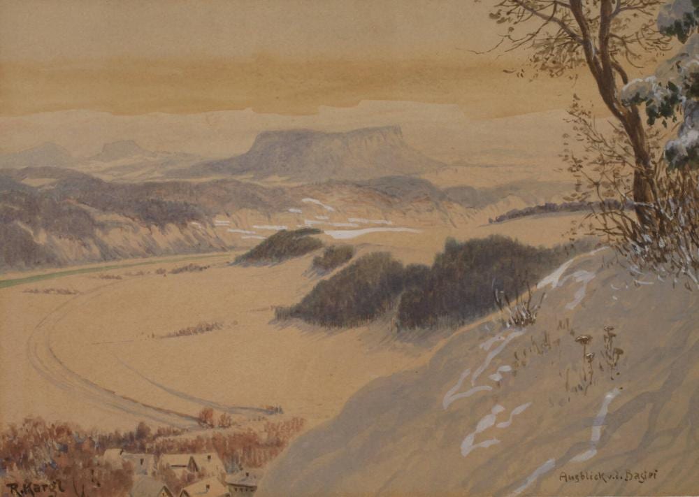 Rudolf Kargl comparable auction result: rudolf kargl blick von der bastei