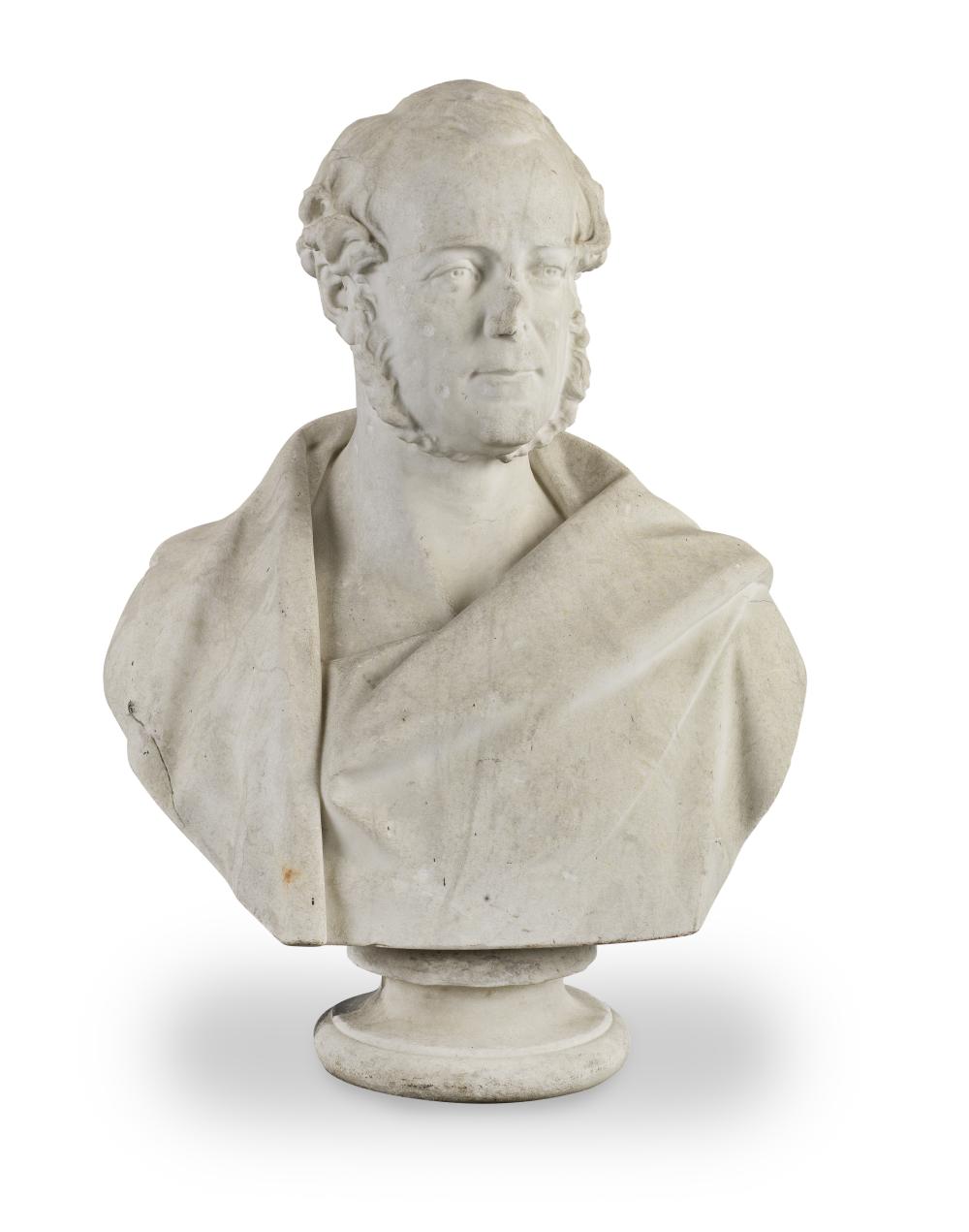 Matthew Noble comparable auction result: matthew noble british 1817 1876 a carved white marble portrait bust of a gentleman