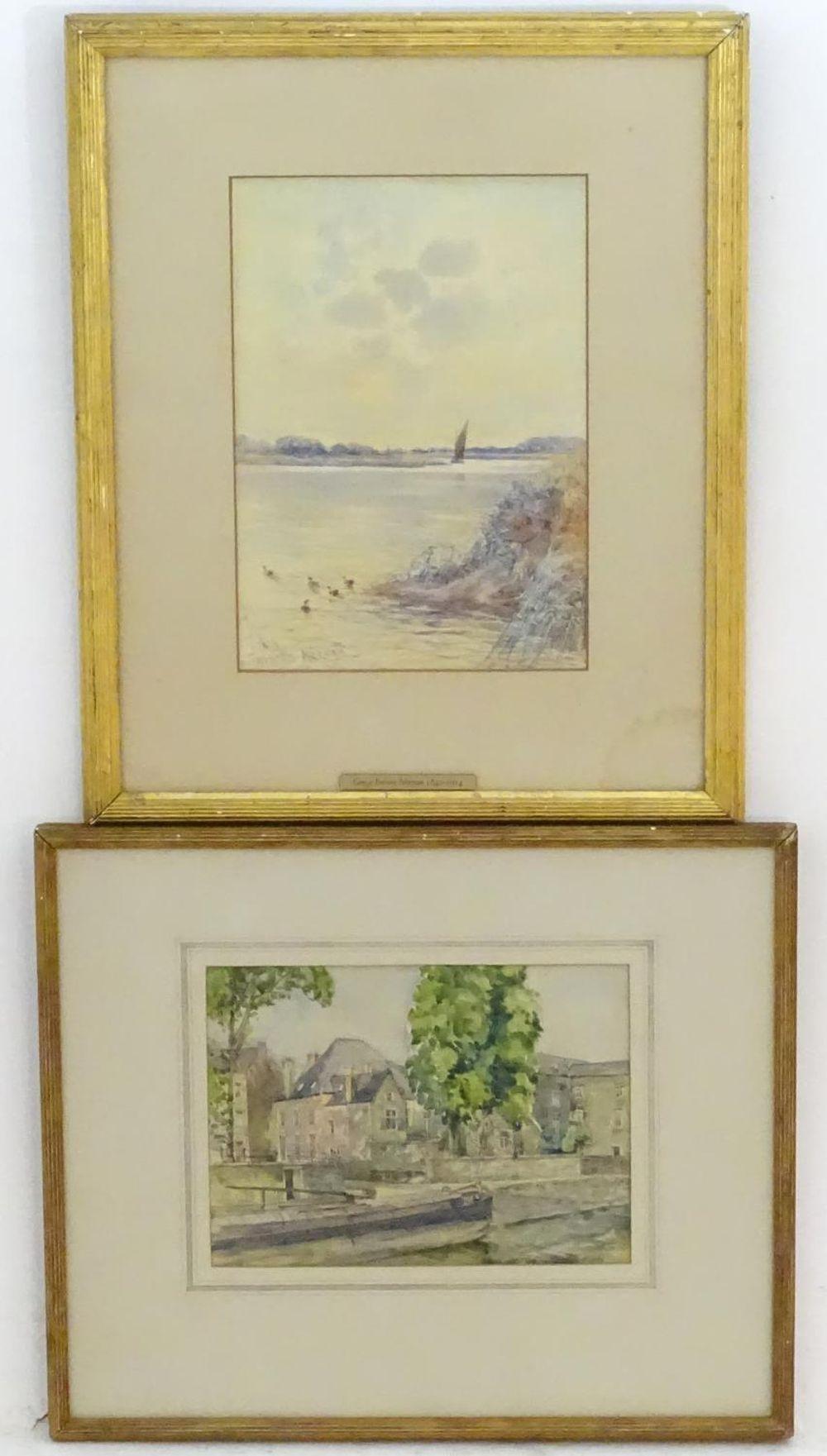 george parsons norman 1840 1914 english school watercolour a river landscape scene with swimm · Claydon Auctioneers · 2021-02-19 George Parsons Norman comparable auction result: george parsons norman 1840 1914 english school watercolour a river landscape scene with swimm