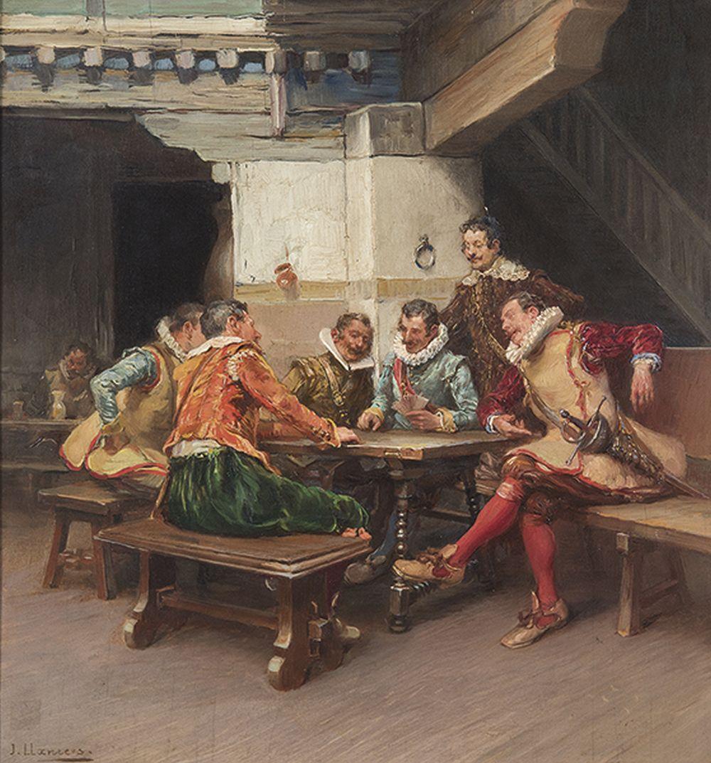 José Llaneces comparable auction result: jos llaneces soldiers in the tavern