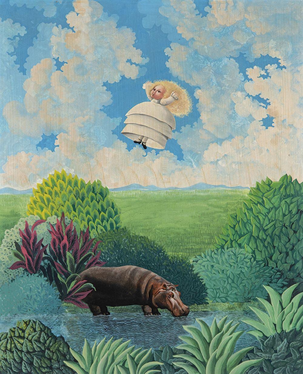Isabel Villar comparable auction result: isabel villar girl and hippo