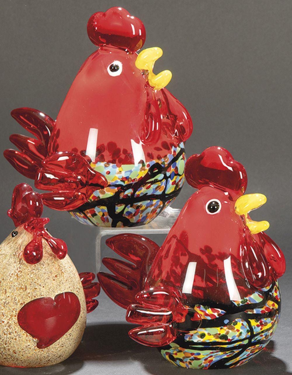 Antoni (1852) Gaudí comparable auction result: pair of murano glass galinas