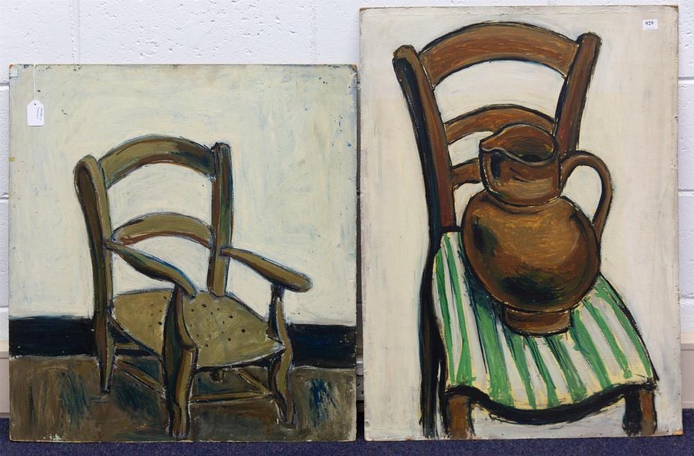 Jacques Mauhin comparable auction result: jacques mauhin french 1927 2017 two still life compositions oil on board