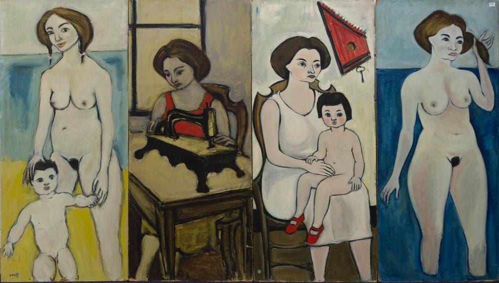 Jacques Mauhin comparable auction result: jacques mauhin french 1927 2017 four studies oil on board