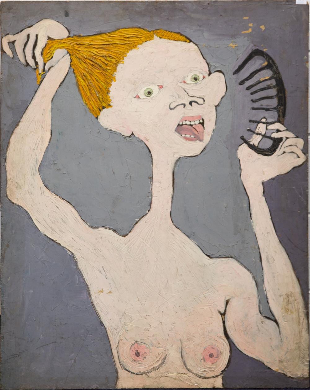 Jacques Mauhin comparable auction result: jacques mauhin french 1927 2017 girl brushing hair oil on board