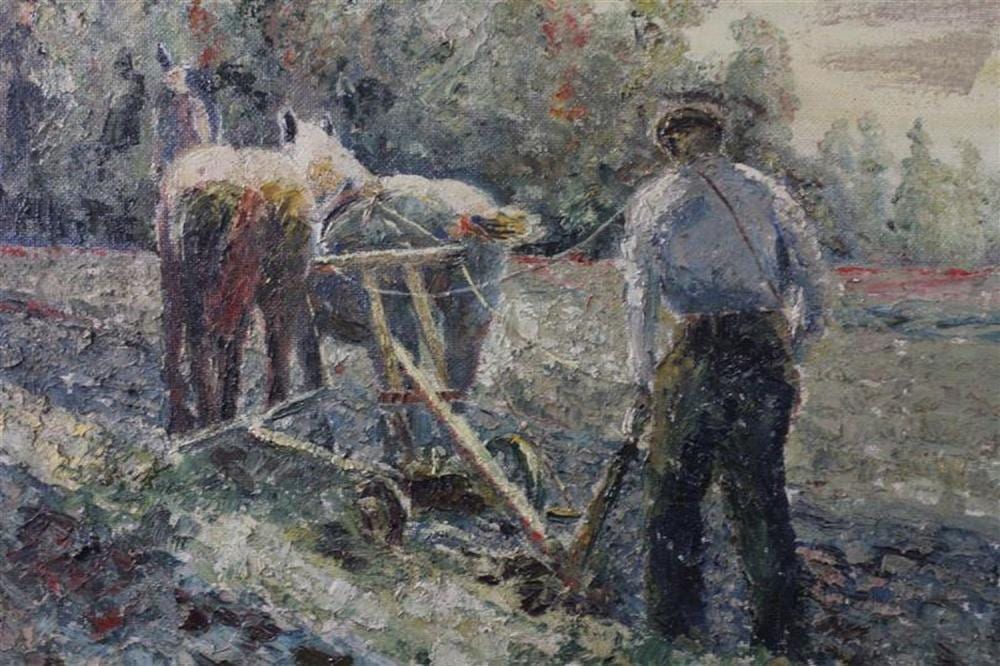 Adriaan Herman Gouwe comparable auction result: adriaan herman gouwe 1875 1965 farmer with horse carriage and plow maro
