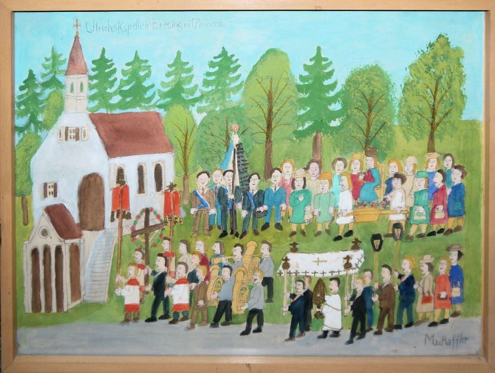 Max Raffler, Künstlernachlass, sechs Aquarelle, gerahmt sold by K&K – Auktionen in Heidelberg, lot 211 — auction record photograph