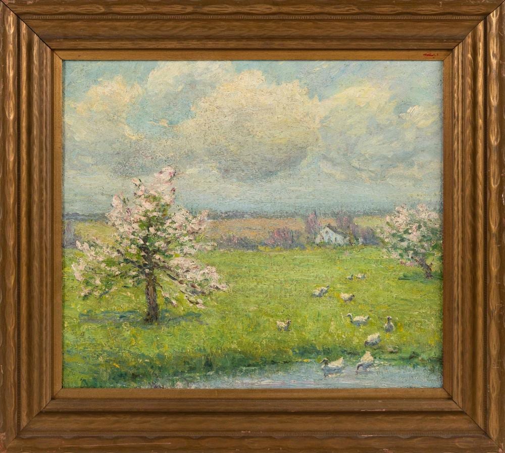 clark summers marshall maryland delaware 1860 1944 the morning swim oil on board 18 x 20 framed 22 x 25 · Eldred's · 2021-03-04 Clark Summers Marshall comparable auction result: clark summers marshall maryland delaware 1860 1944 the morning swim oil on board 18 x 20 framed 22 x 25