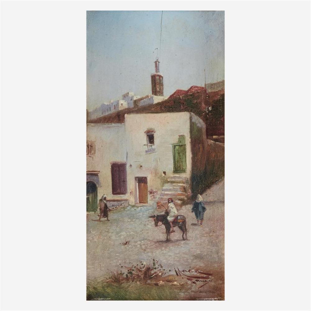 Emile Marin comparable auction result: emile marin french b 1876 moroccan street scene