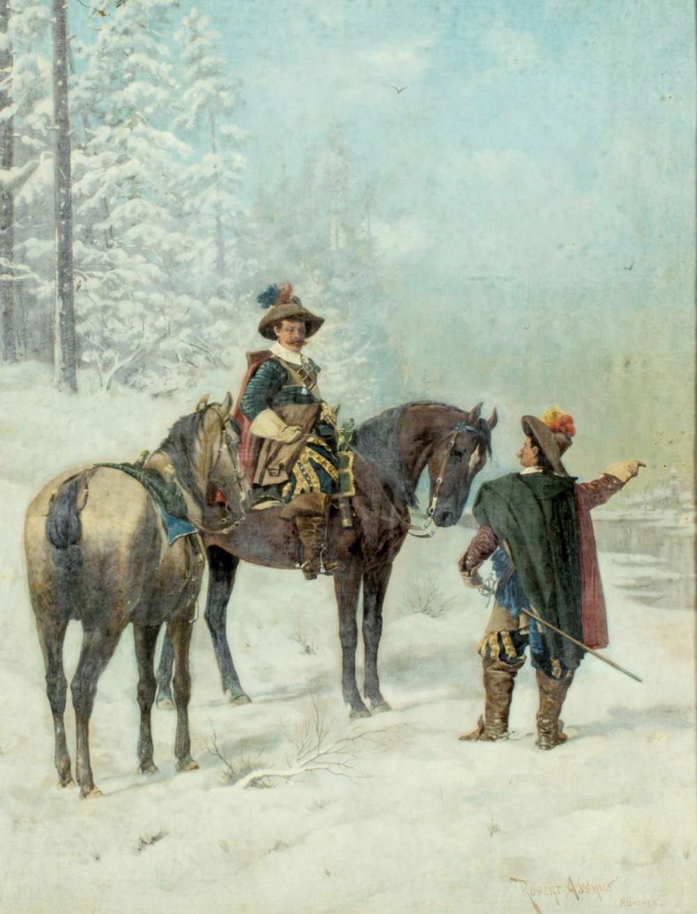 Robert Assmus comparable auction result: robert assmus german 1837 1904 oil painting antique