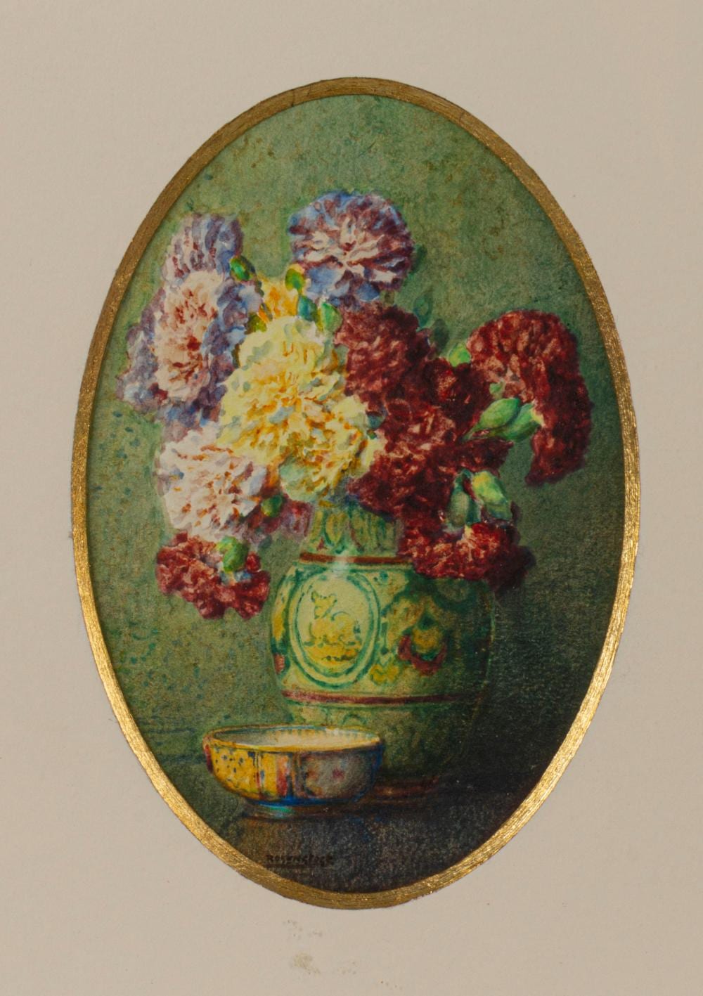 Isidor Rosenstock comparable auction result: isidore rosenstock france 1880 1956 still life with peonies watercolour on card signed rosenstock lower left 19 x 12 5cm in a john thallon frame 42 x 33cm