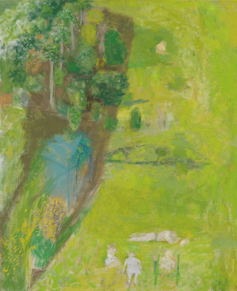 Michael Andrews comparable auction result: michael andrews 1928 1995 a garden party oil on canvas 30 x 25 in 76