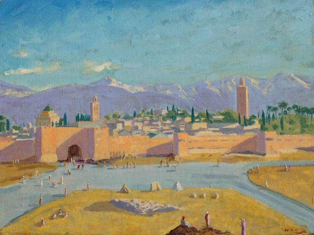Sir Winston Churchill, O.M., R.A. (1874-1965), Tower of the Koutoubia Mosqu comparable sale