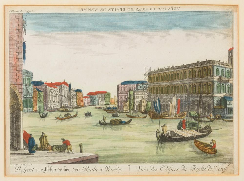 Balthasar Friedrich Leizel comparable auction result: guckkastenbild mit ansicht von venedig