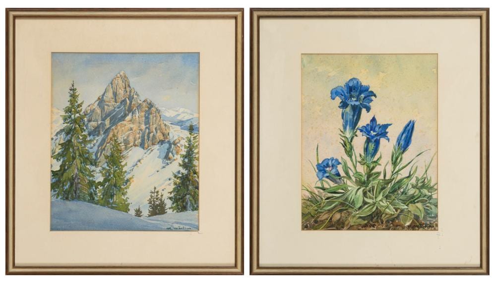 Max Märtens comparable auction result: gebirge und blumenstudie