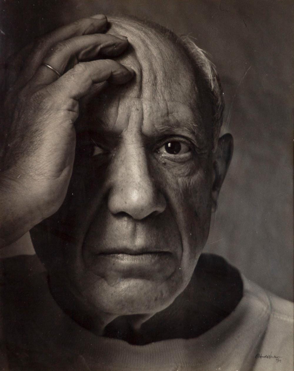 Arnold Newman (American, 1918-2006) - Pablo Picasso, Gelatin Silver Print. sold by Pasarel, lot 263 — auction record photograph