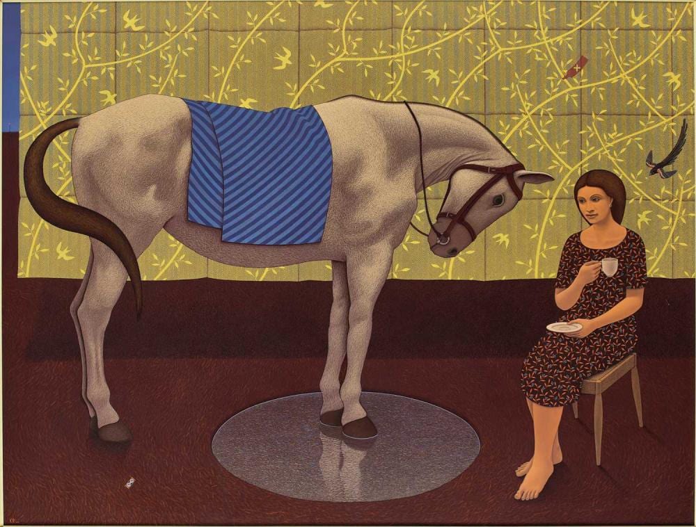 Kevin Roberts comparable auction result: kevin roberts lady with horse and widow