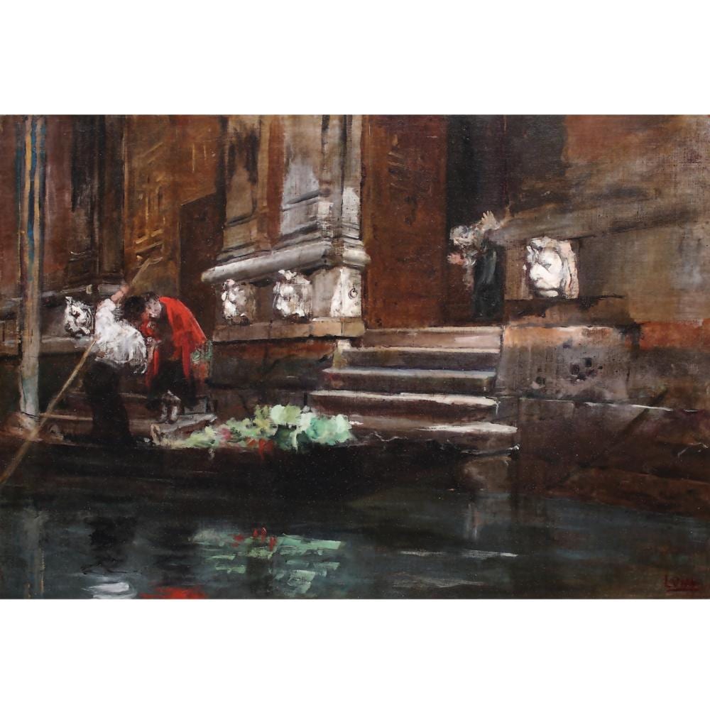 Juan Luna (1857 - 1899) - Sorprendidos (Caught) comparable sale