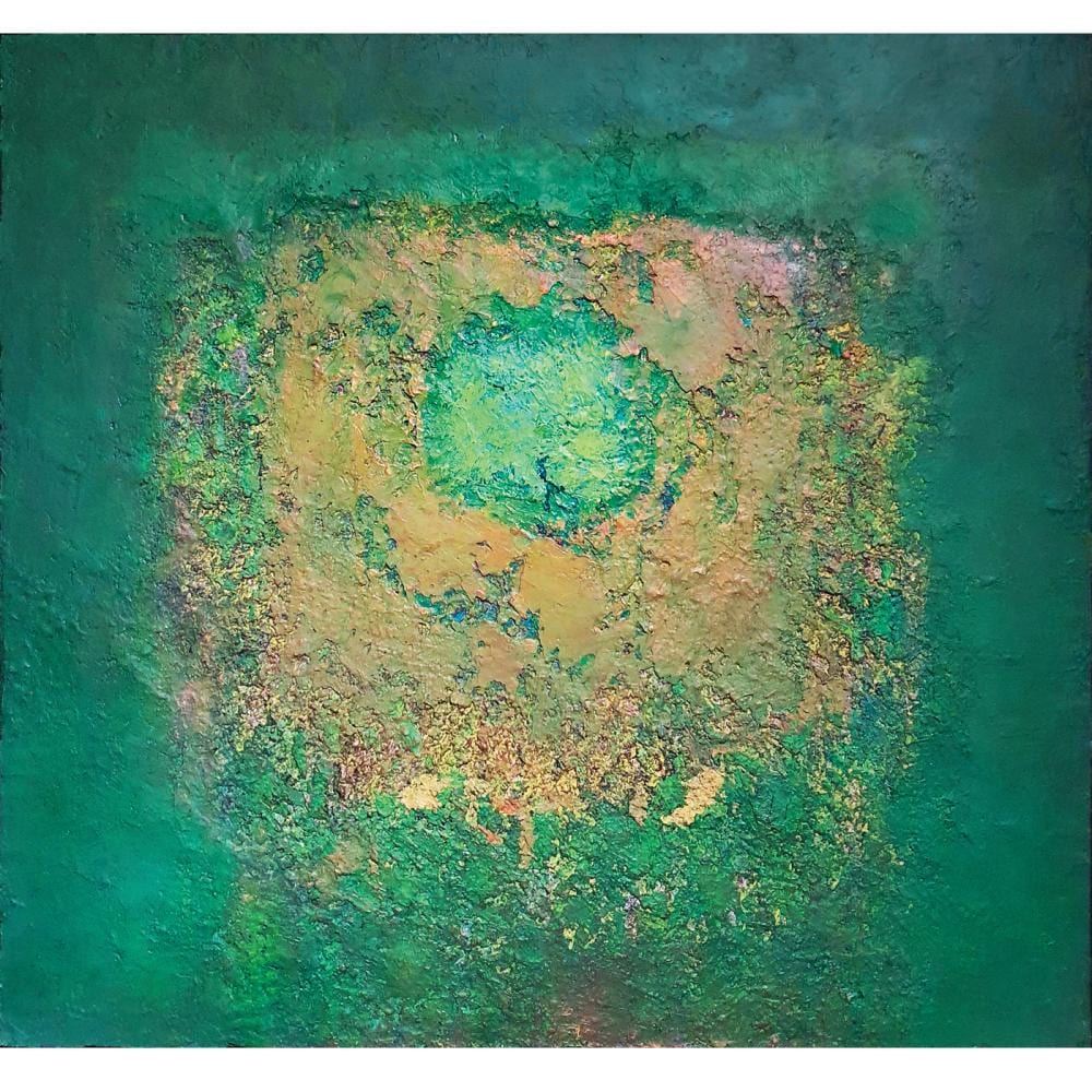 Lee Aguinaldo comparable auction result: lee aguinaldo 1933 2007 mandala in green