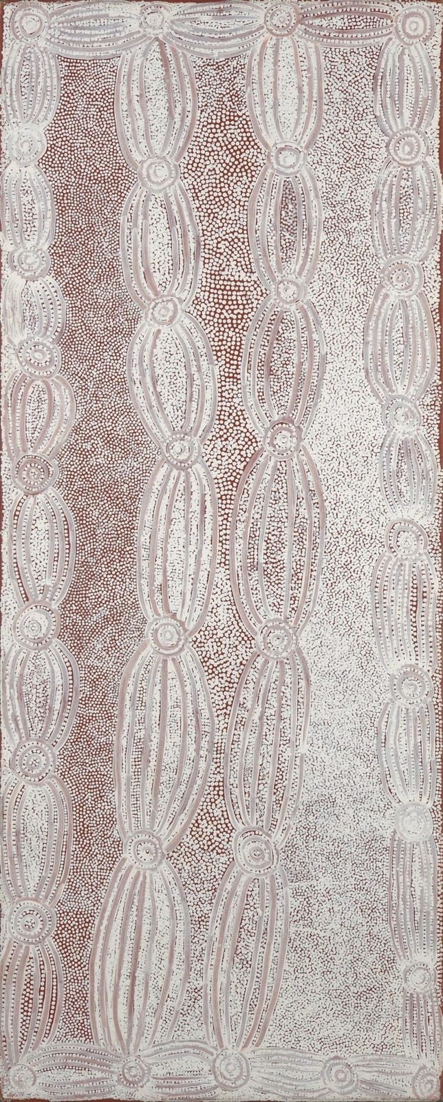 Wentja Napaltjarri comparable auction result: wentja napaltjarri born c 1945 pintupi language group women s hair string synthetic polymer paint on linen