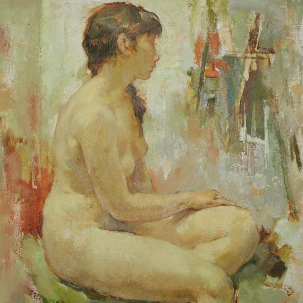 Maryse Ducaire comparable auction result: maryse ducaire seated nude