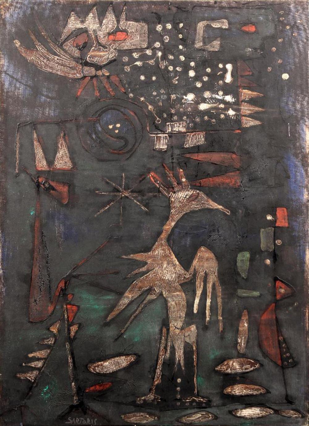 Alberto Sartoris comparable auction result: alberto sartoris italian swiss b 1901 oil on canvas abstract
