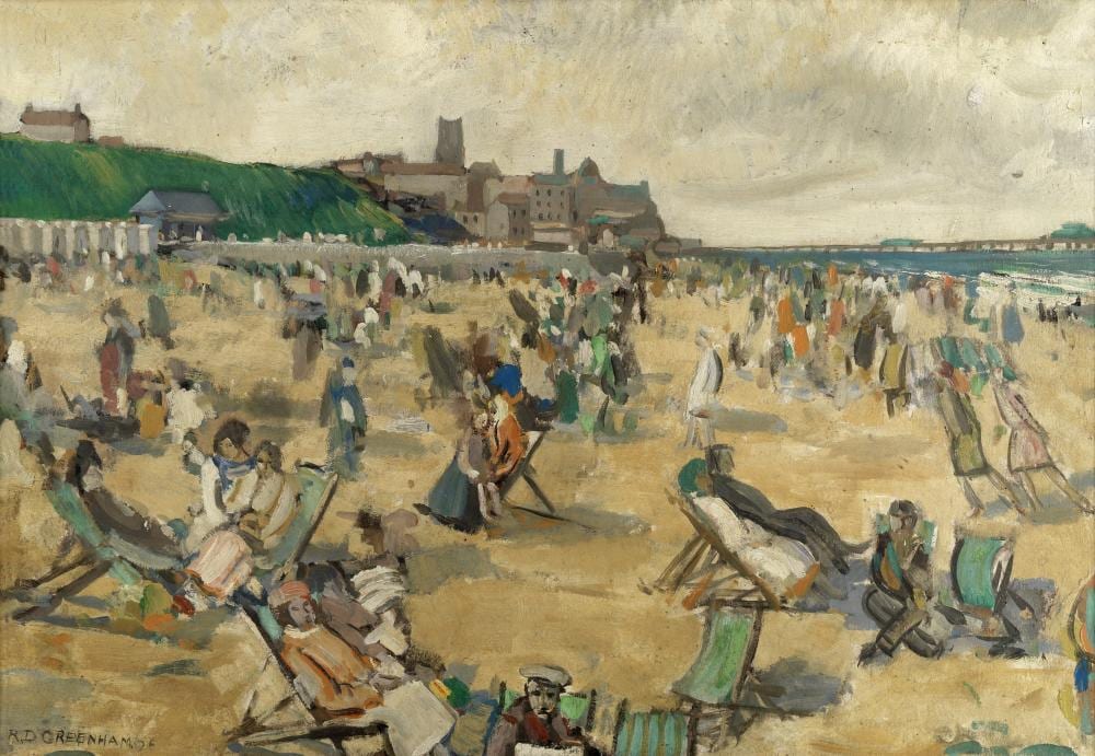 Robert Duckworth Greenham comparable auction result: robert duckworth greenham british 1906 1975 cromer beach midsummer