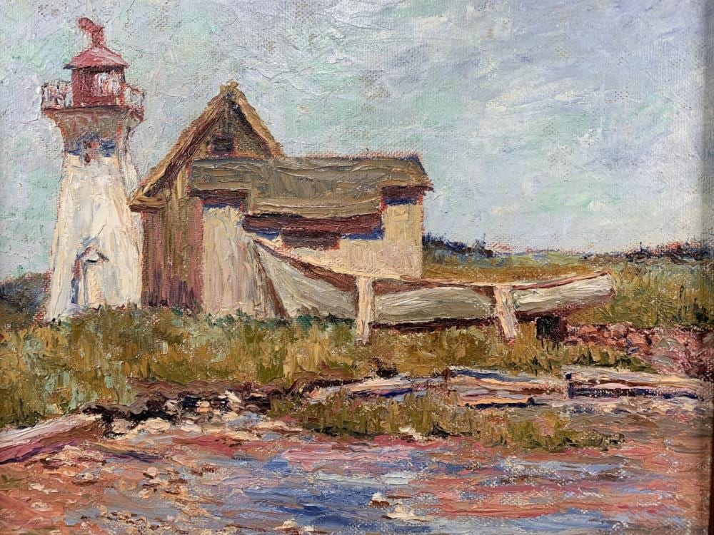 Vivian Walker comparable auction result: vivian walker oil on board the lighthouse