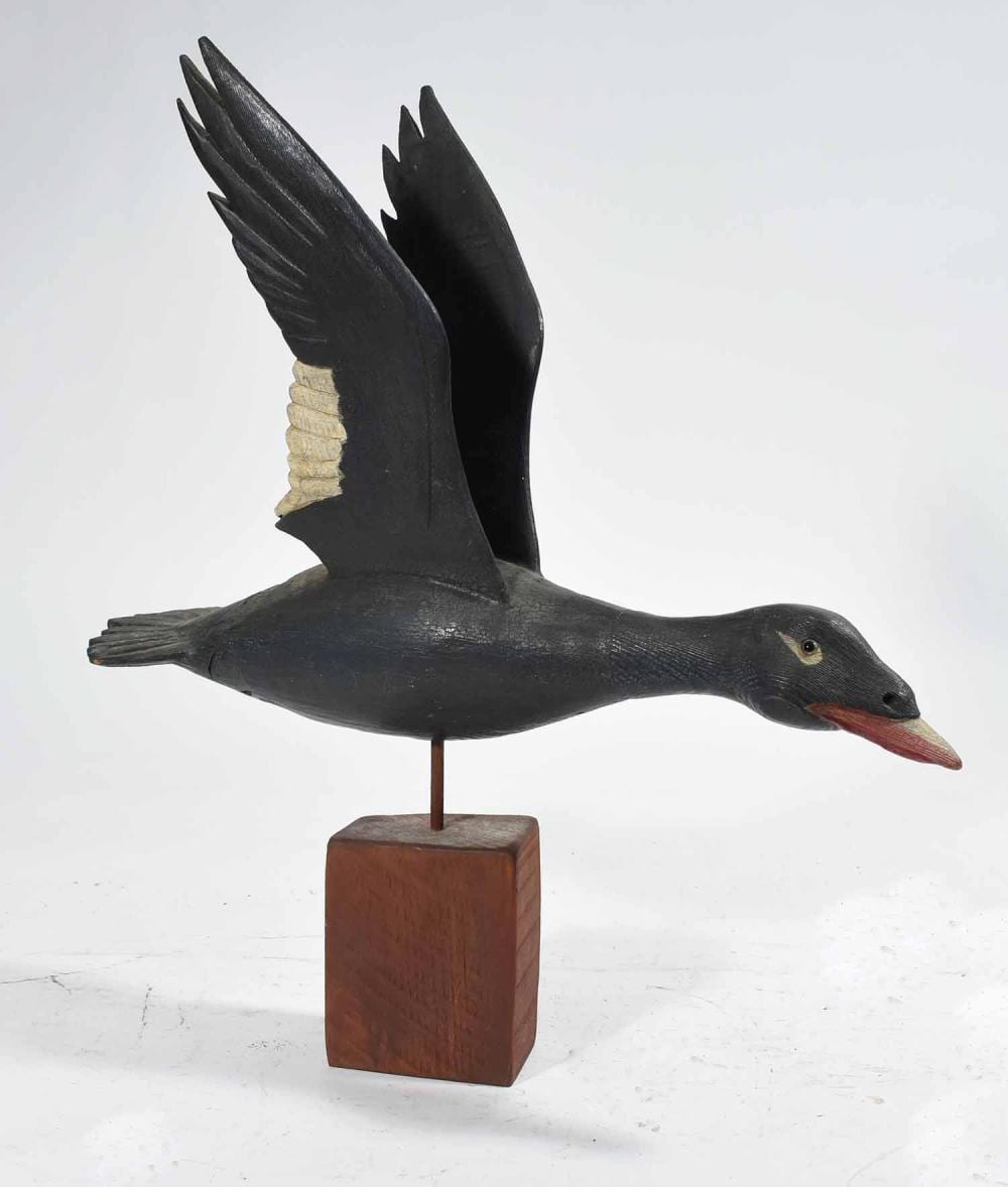 thomas langan flying eider decoy roslyn harbor l i · William Smith Auctions · 2021-02-26 Thomas Langan comparable auction result: thomas langan flying eider decoy roslyn harbor l i
