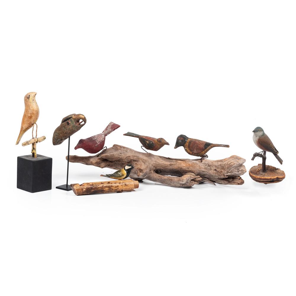 Five Painted Folk Art Bird Carvings sold by Cowan's Auctions, lot 456 — auction record photograph