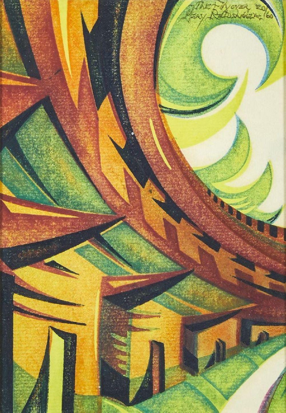 gary ratushniak canadian b 1957 the flyover 1995 woodcut in colours on laid signed titled · Roseberys · 2021-03-09 GARY RATUSHNIAK comparable auction result: gary ratushniak canadian b 1957 the flyover 1995 woodcut in colours on laid signed titled