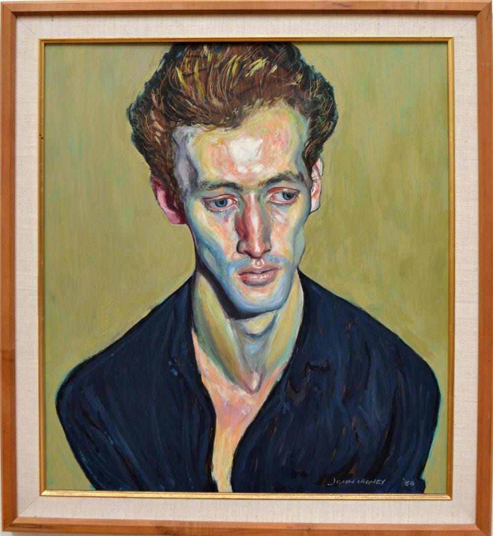 John Money comparable auction result: john money paul 1980 oil on board 70 x 60cm leonard joel delivery size medium condition very good