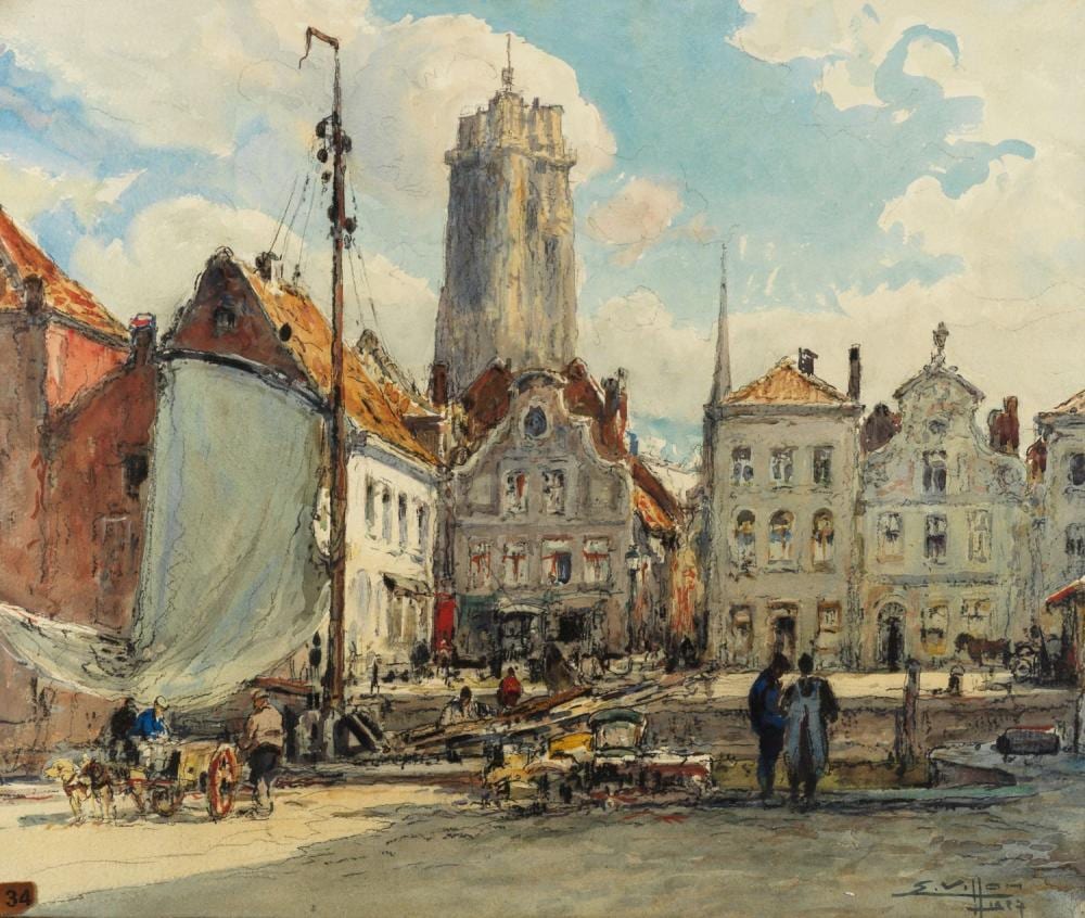 eug ne villon 1879 1951 malines r gion flamande grand place et cath drale st rombaut 1927 · Expertisez Enchères · 2021-02-24 Eugène Villon comparable auction result: eug ne villon 1879 1951 malines r gion flamande grand place et cath drale st rombaut 1927