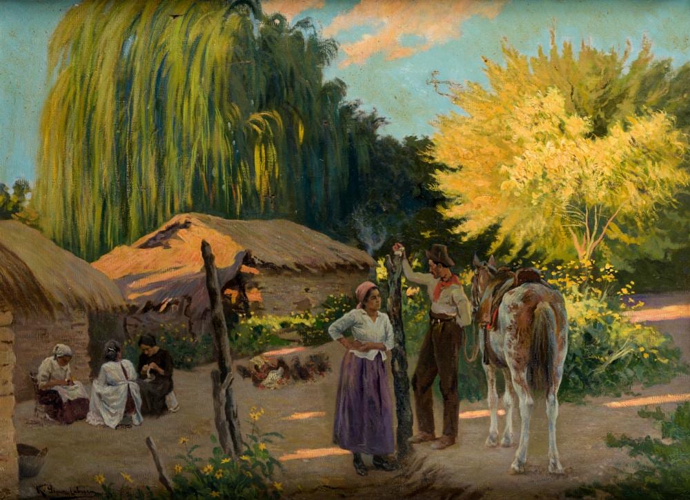 Ricardo Lopez Cabrera comparable auction result: ricardo lopez cabrera 1864 1950 farmers on the farm