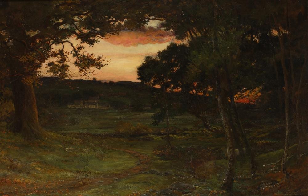 Jaime Morera y Galicia comparable auction result: jaime morera y galicia 1855 1927 landscape at sunset