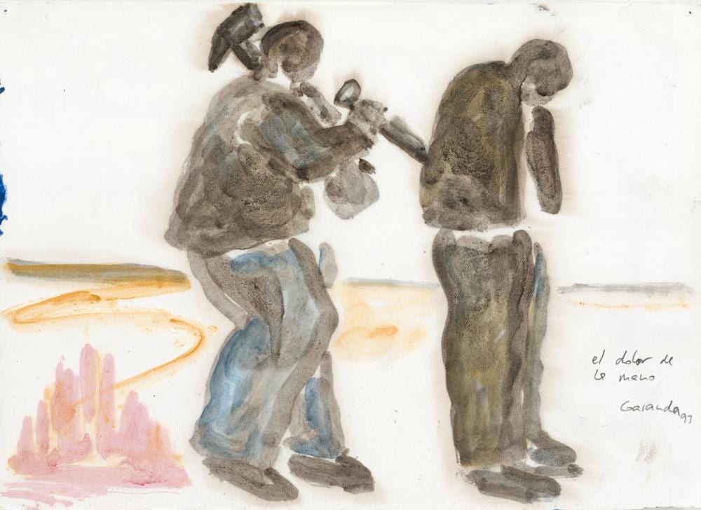 Miguel Galanda comparable auction result: miguel galanda 1951 el dolor of la mano 1993